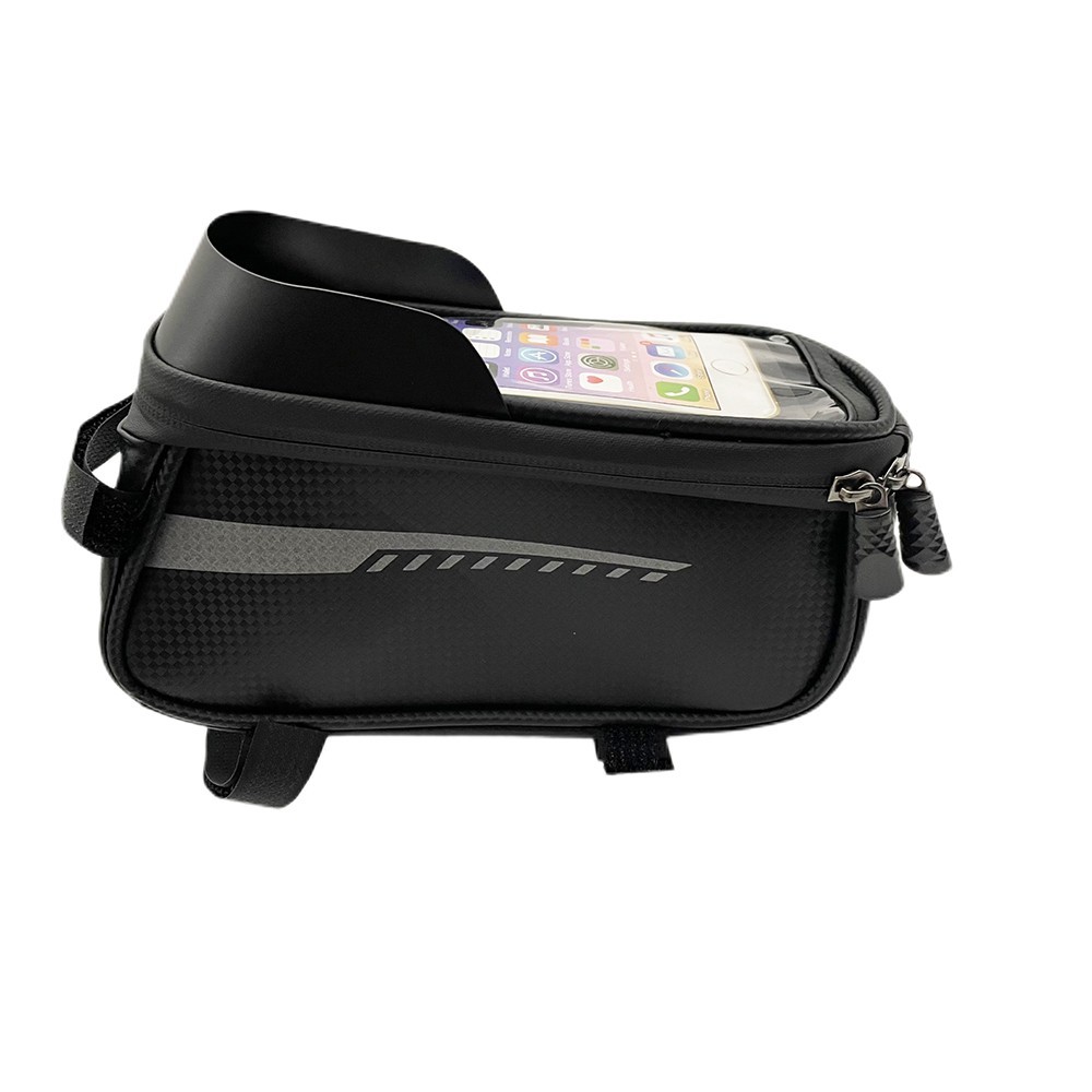Top Tube Bike Frame Bag w/0.3mm Touch Screen Window,Phone Pouch for Cycling Trav