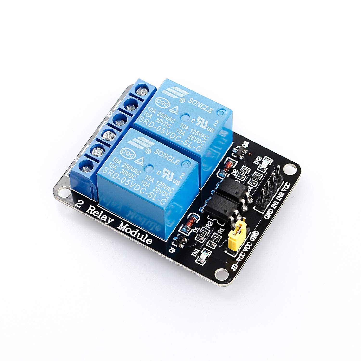 SunFounder 2 Channel DC 5V Relay Module with Optocoupler Low s, 2