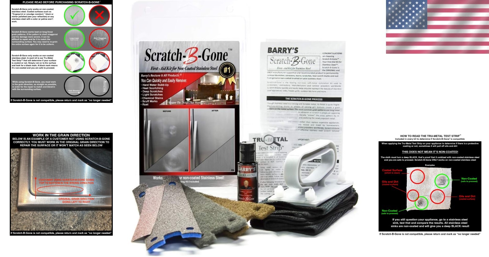 Scratch-B-Gone Kit | Remove Scratches from Stainless Steel
