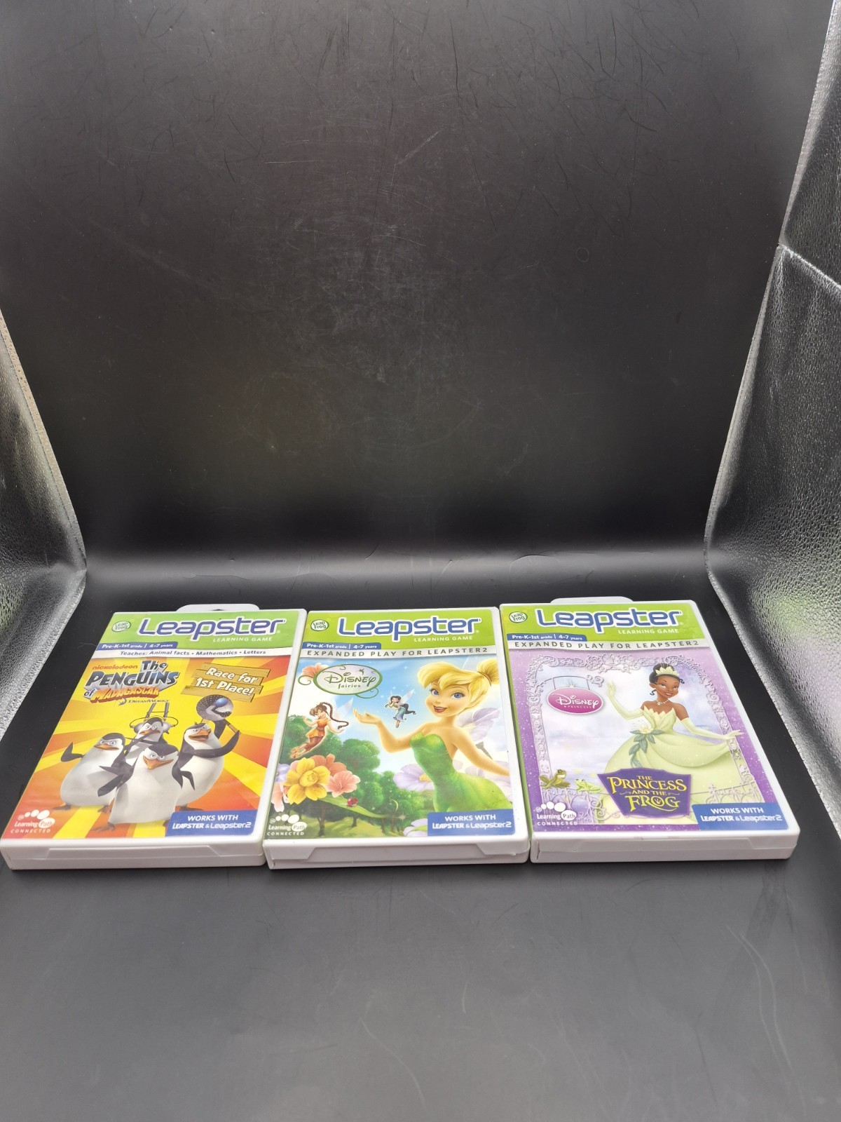 Leapfrog Leapster Game Lot Of 3 Madagascar Princess And The Frog Disney Fairies