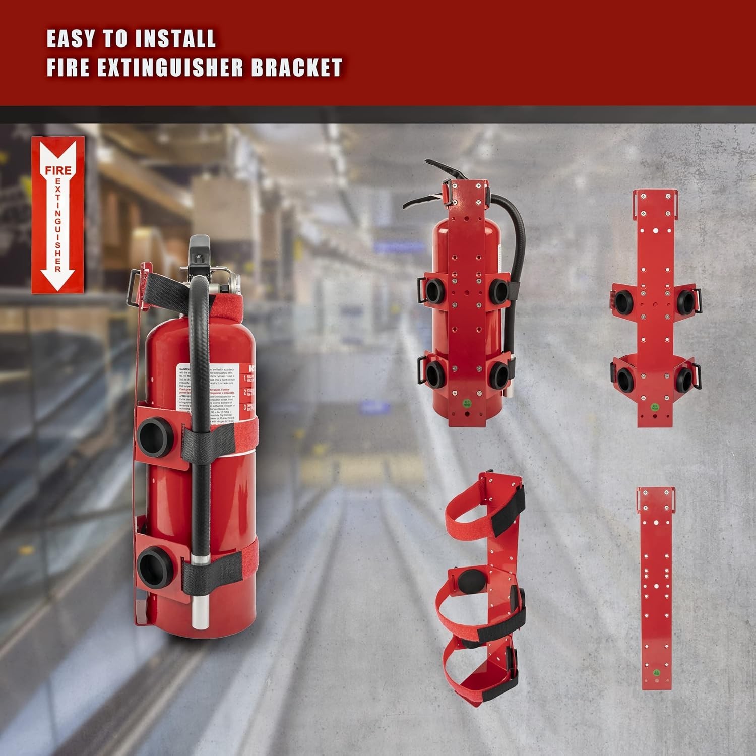 Fire Extinguisher Mounting Bracket for 2.5/5lb, Extinguishers Wall Mount Bracket