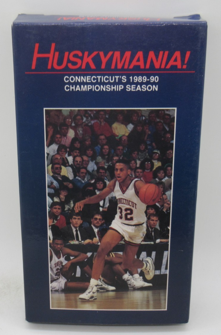 HUSKYMANIA - CONNECTICUT'S 1989-90 CHAMPIONSHIP SEASON VHS VIDEO, JIM CALHOUN