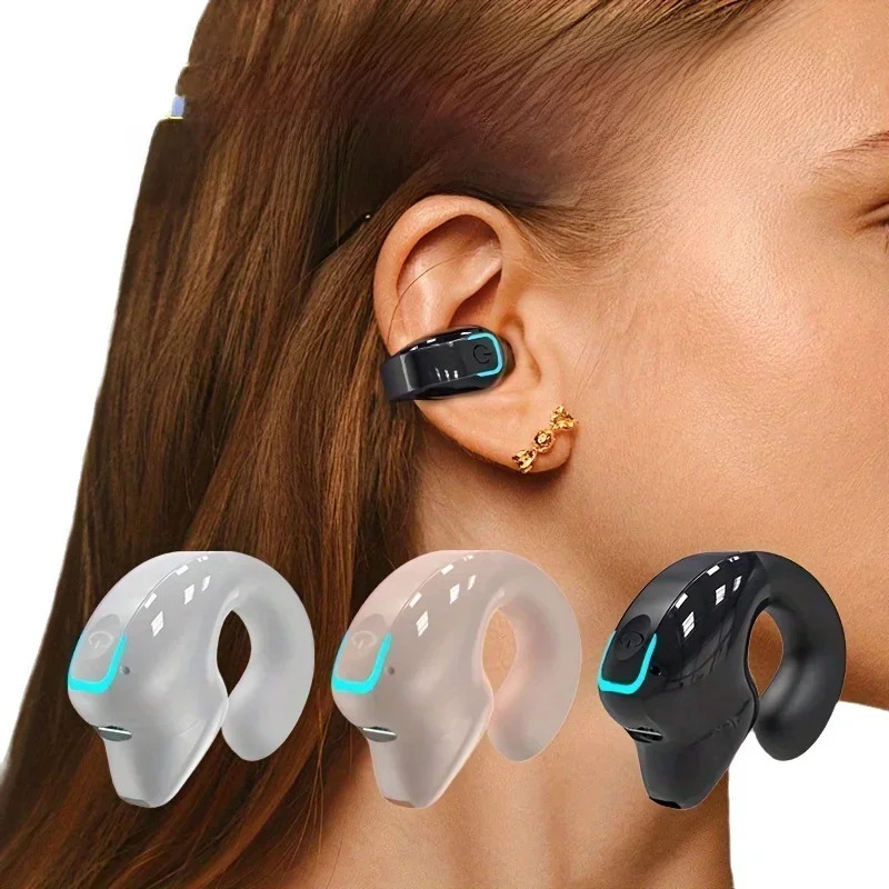 Bluetooth 5.3 Ear Clip Bone Conduction Earbuds Wireless Sport Headset 6g