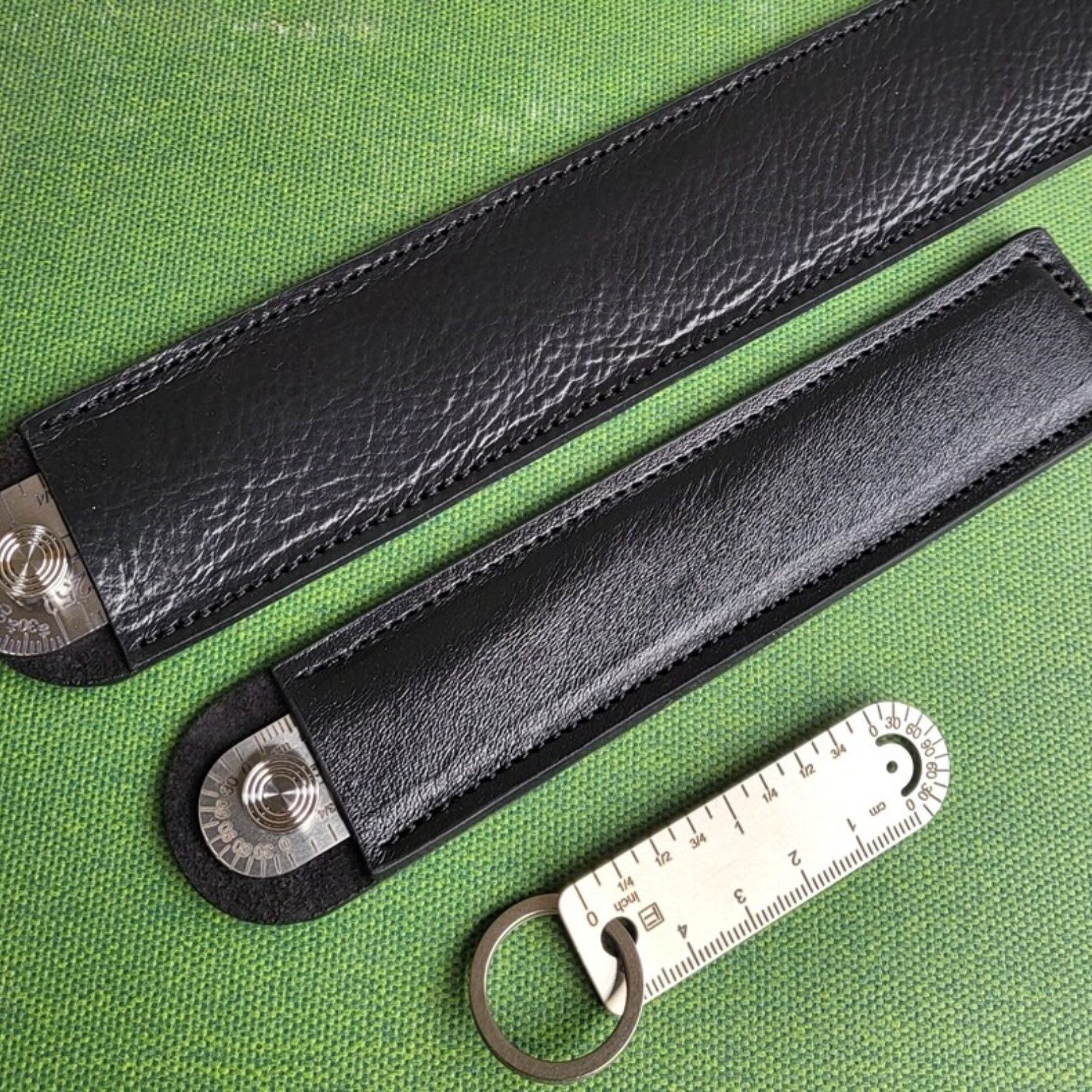 Titanium Alloy Ruler Compass Protractor Scale CM Inch Keychain Portable EDC Tool