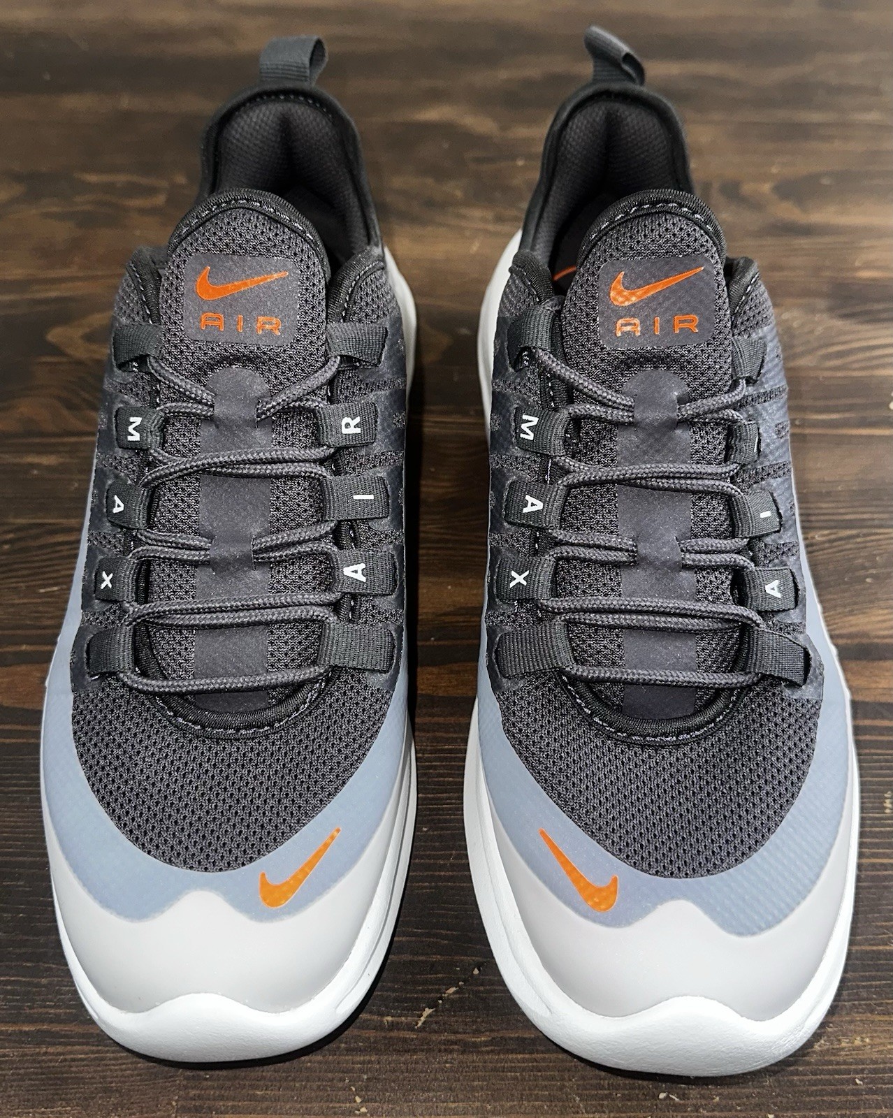 Nike Air Max Axis ‘Thunder Grey Orange’ Size 6.5 Men / 8 Wmns (AA2146-013)