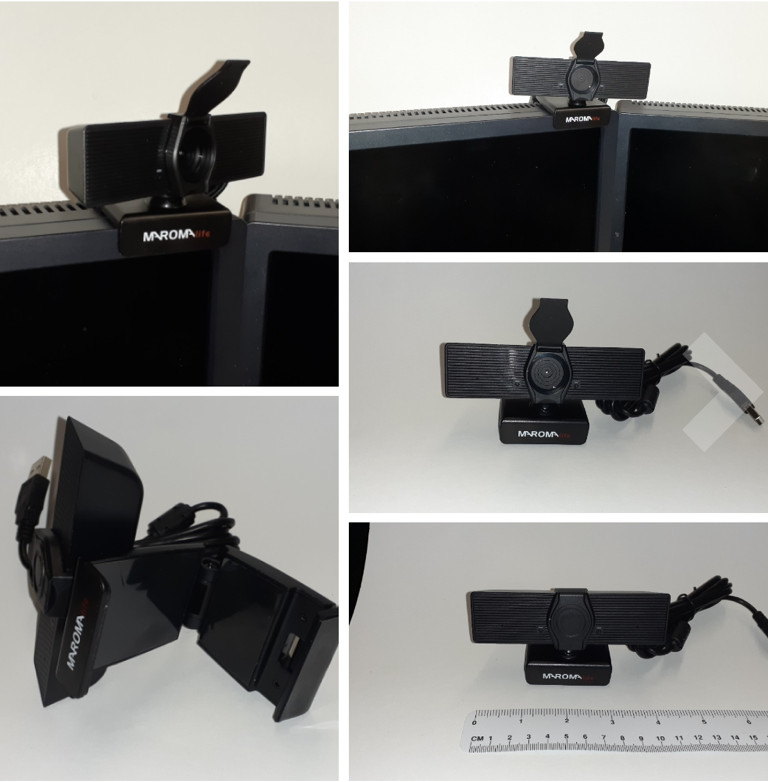 HD 1080P Webcam with Microphone and Privacy Shutter and Tripod