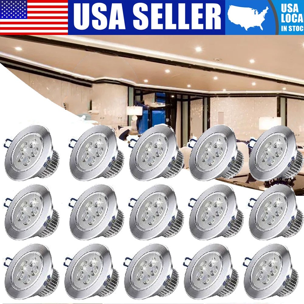 10 Pack 3 Inch 15W LED Ceiling Lights Downlights Dimmable with Junction Box
