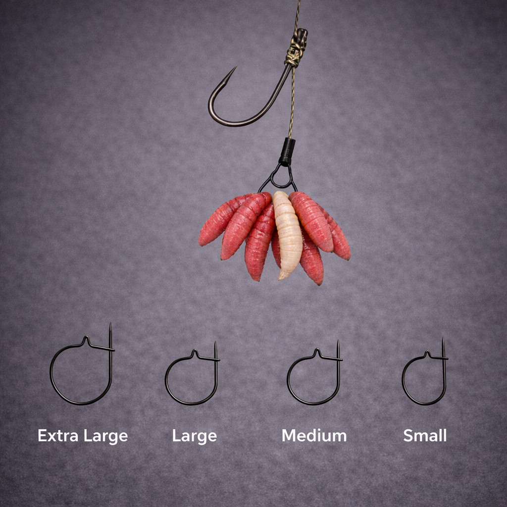 Maggot Rings Clips Carp Tench Barbel Fishing - Size S M L - Maggots Ring Clip UK