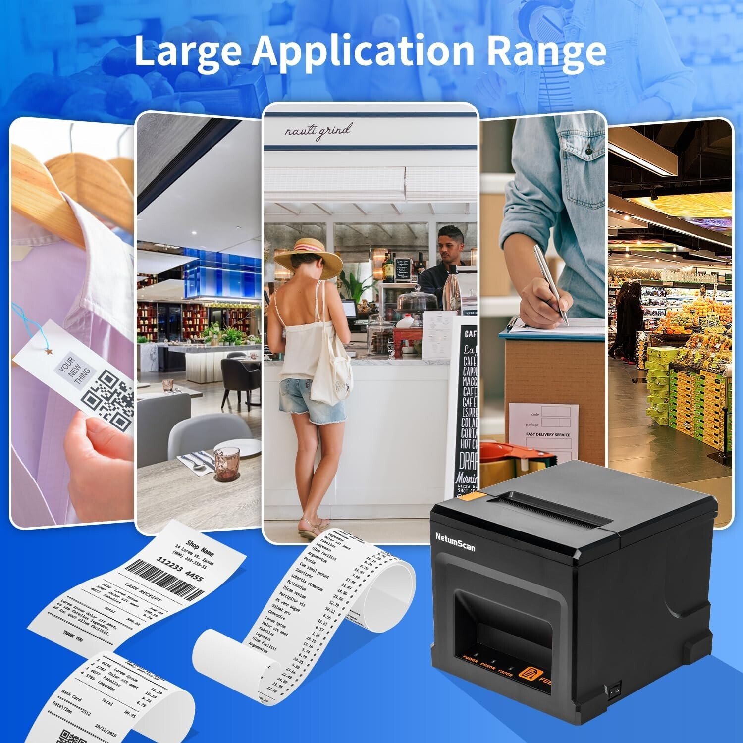 NetumScan Thermal Receipt Printer Model NS8360L with Auto Cutter