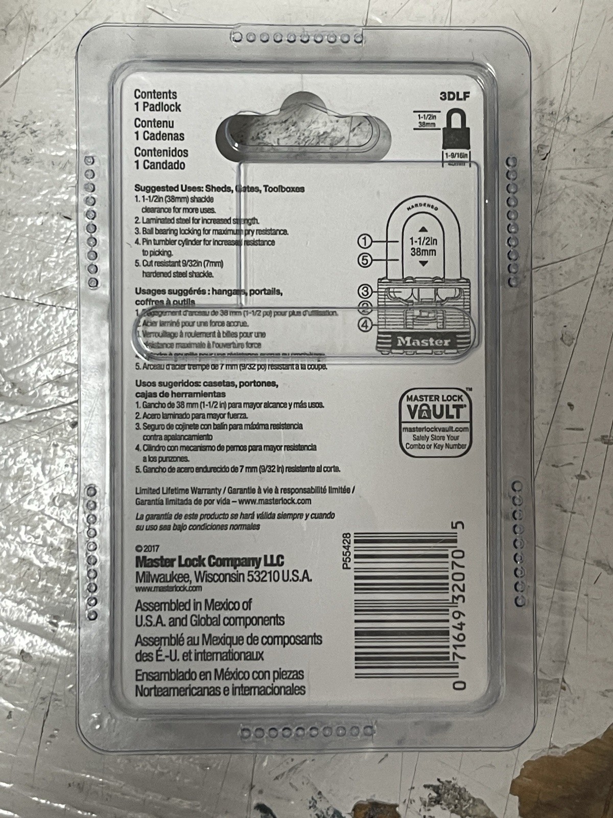 Master Lock 3DLF Padlock