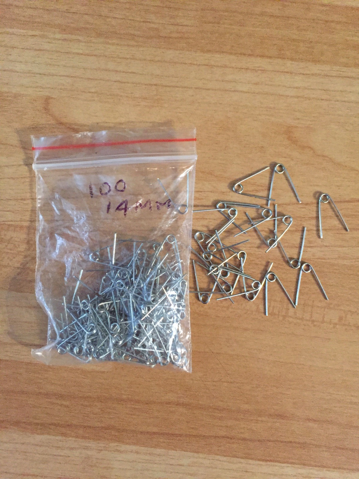 50 Silver wire float eyes, ideal for waggler float making.