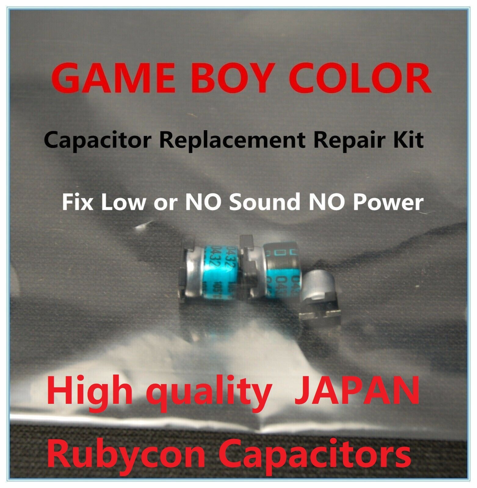 Game Boy Color Capacitor Replacement Repair Kit /Fix No Sound No Video No Power