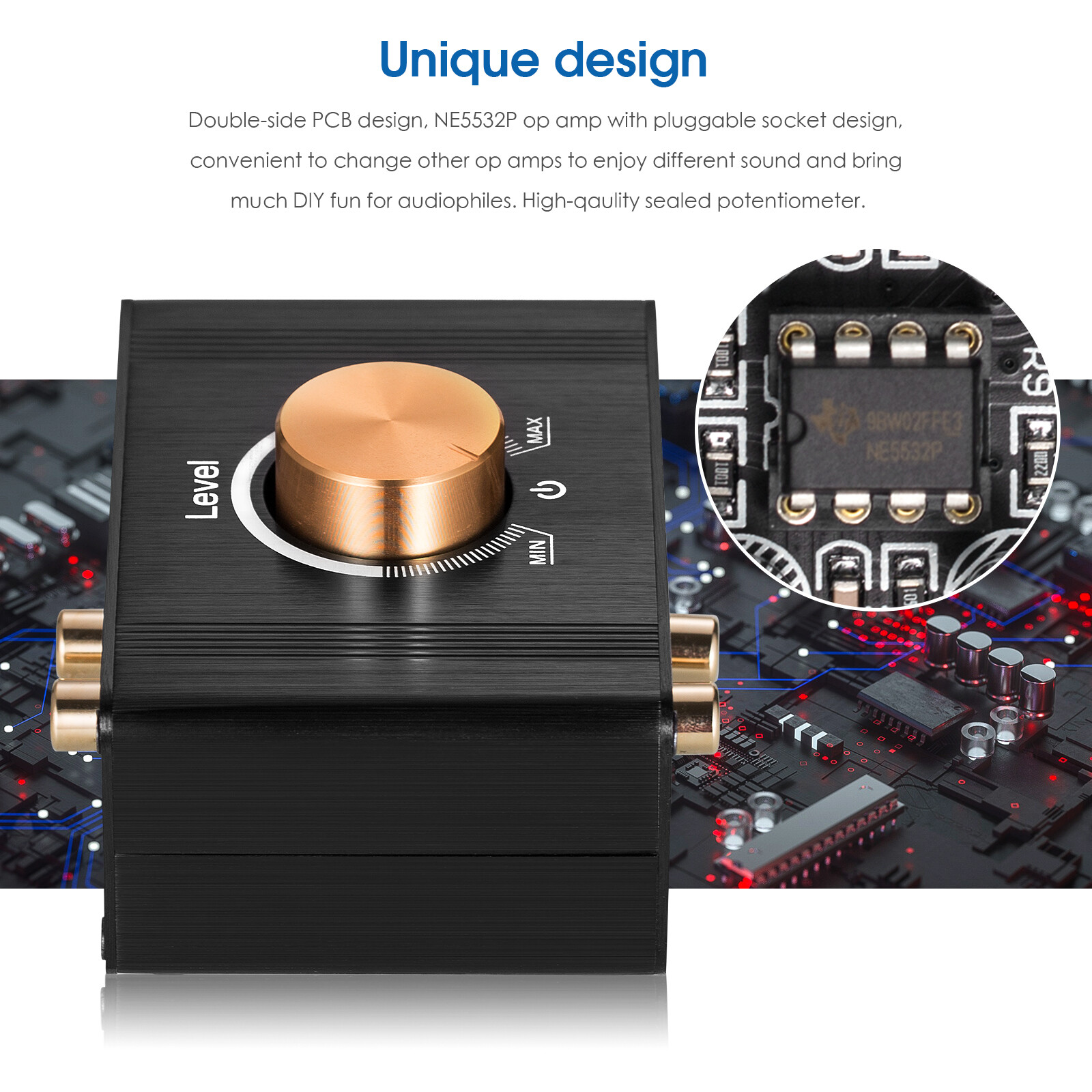 Douk Audio L1 Stereo Line Pre-Amplifier Level Booster for MP3, iPad, iPhone