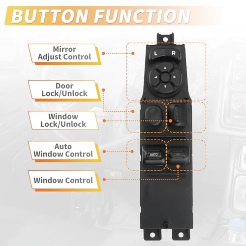 Front Left Driver Side Power Window Switch for Dodge Dakota Window Control