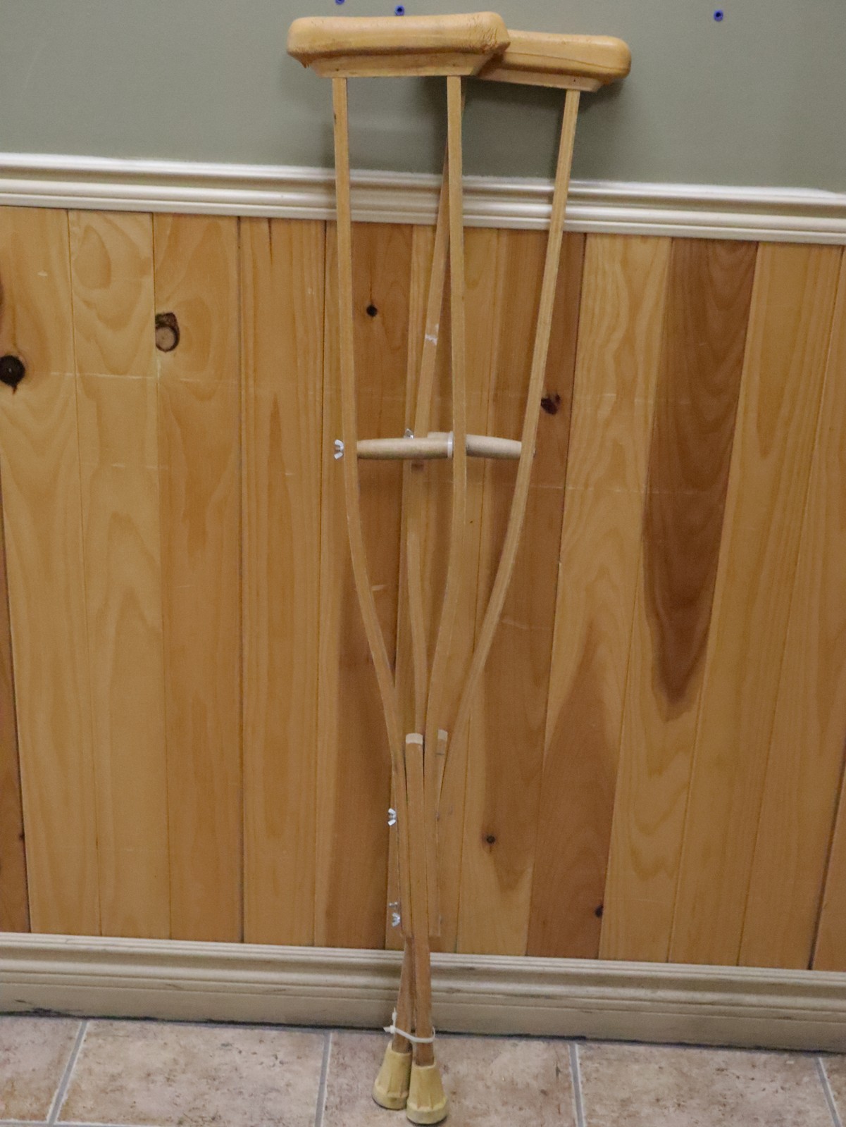 Pair of Vintage Wood Crutches