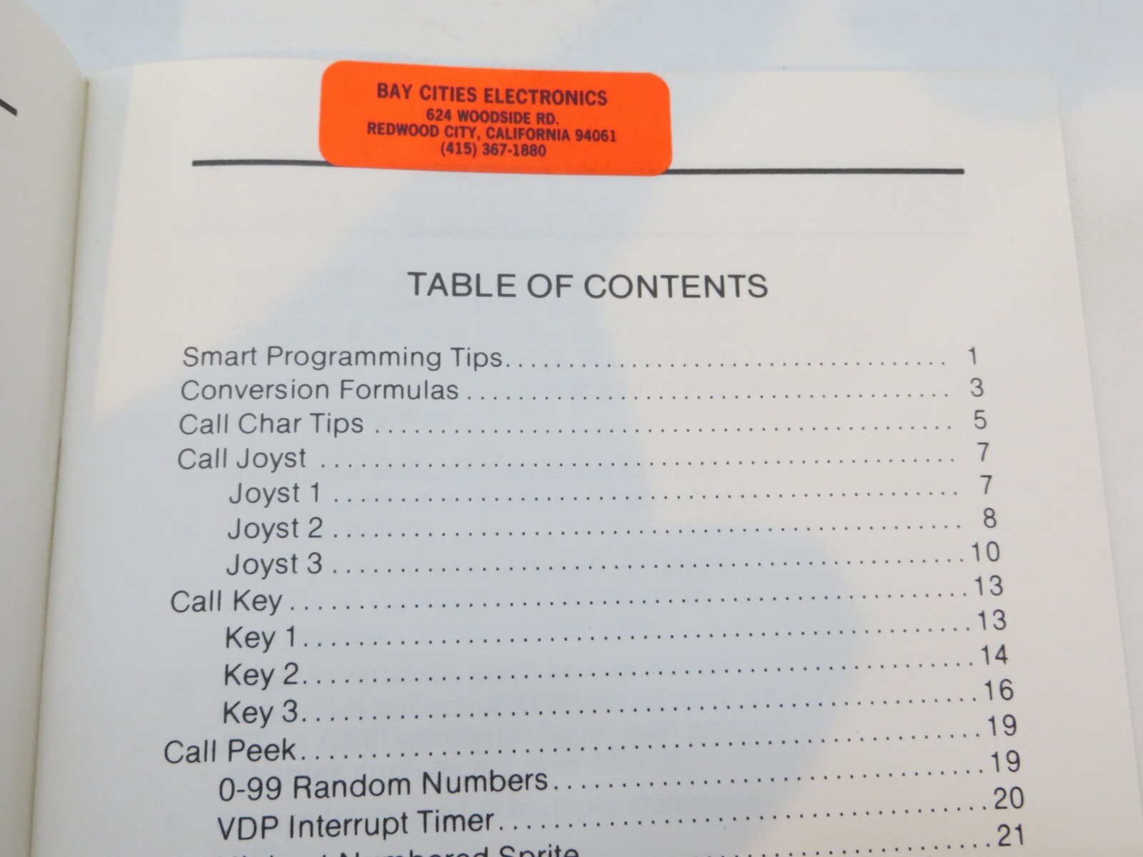 SMART PROGRAMMING GUIDE FOR SPRITES 1983 computer book