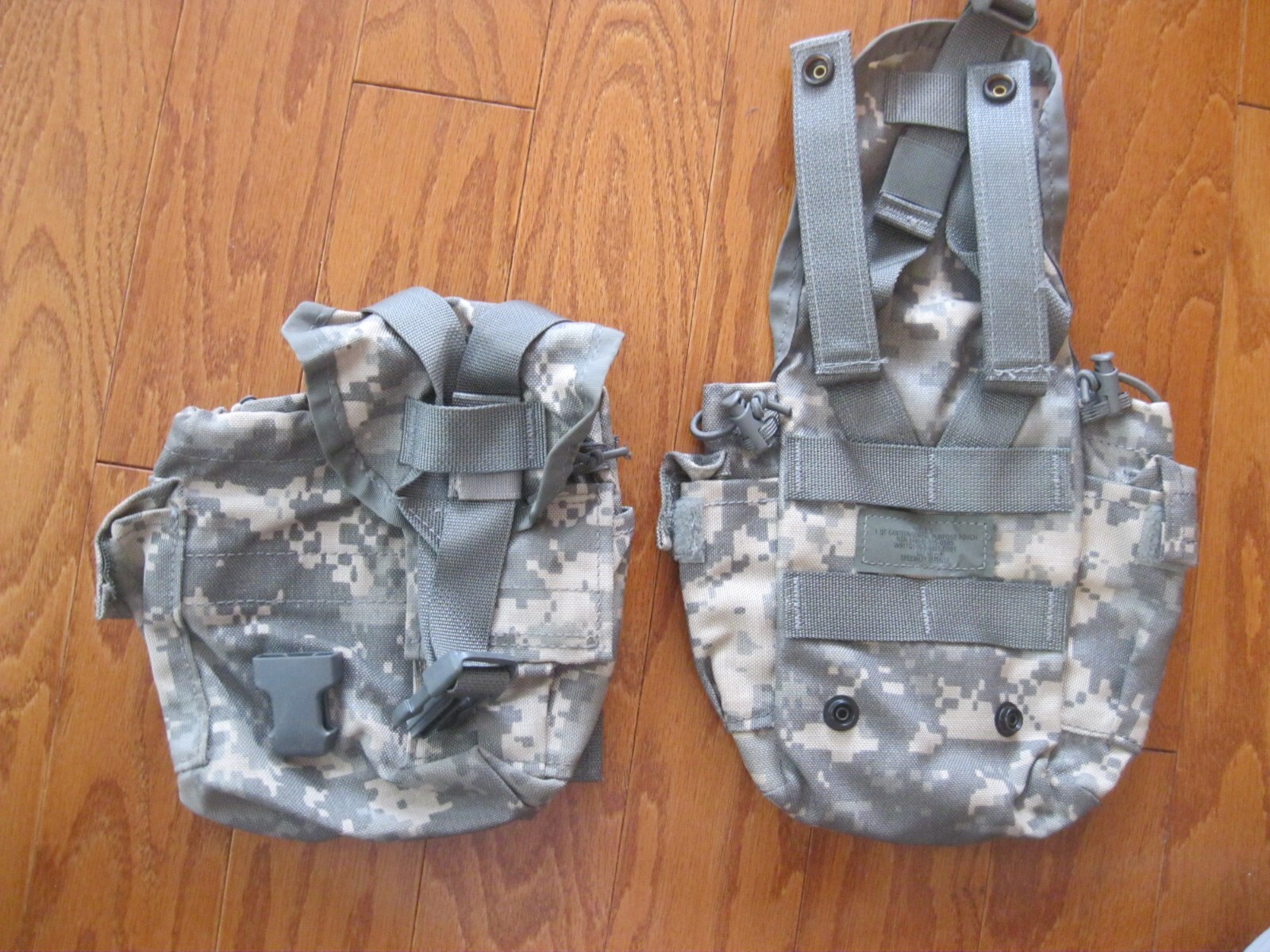 2 x US Military MOLLE II ACU Digital Camo Canteen Pouch, Used