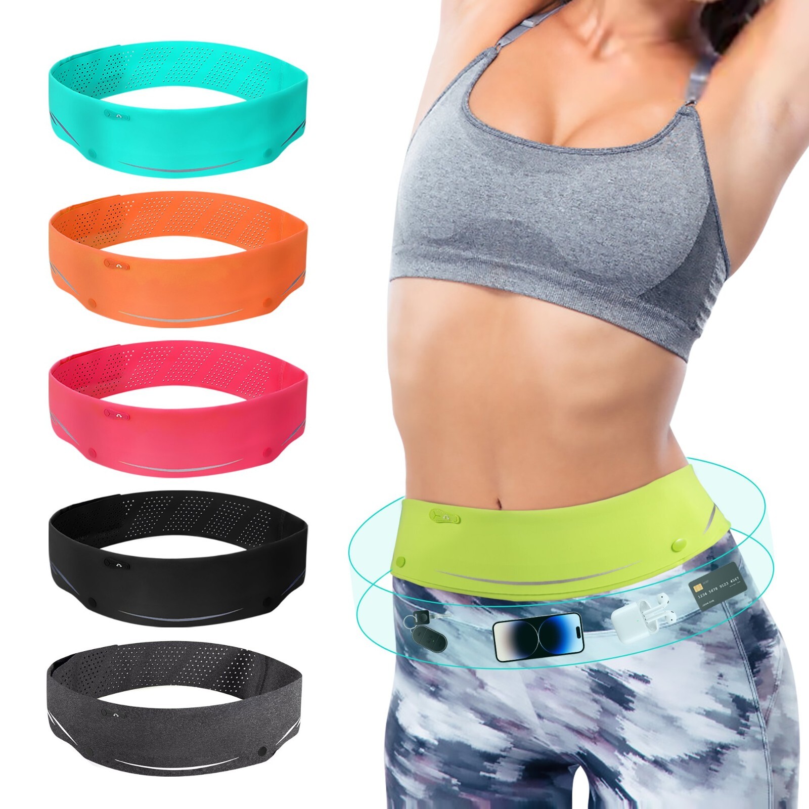 Sports  Runner Waist Pack Bag Waterproof Running Jogging Fitness Phone Pouch Bag