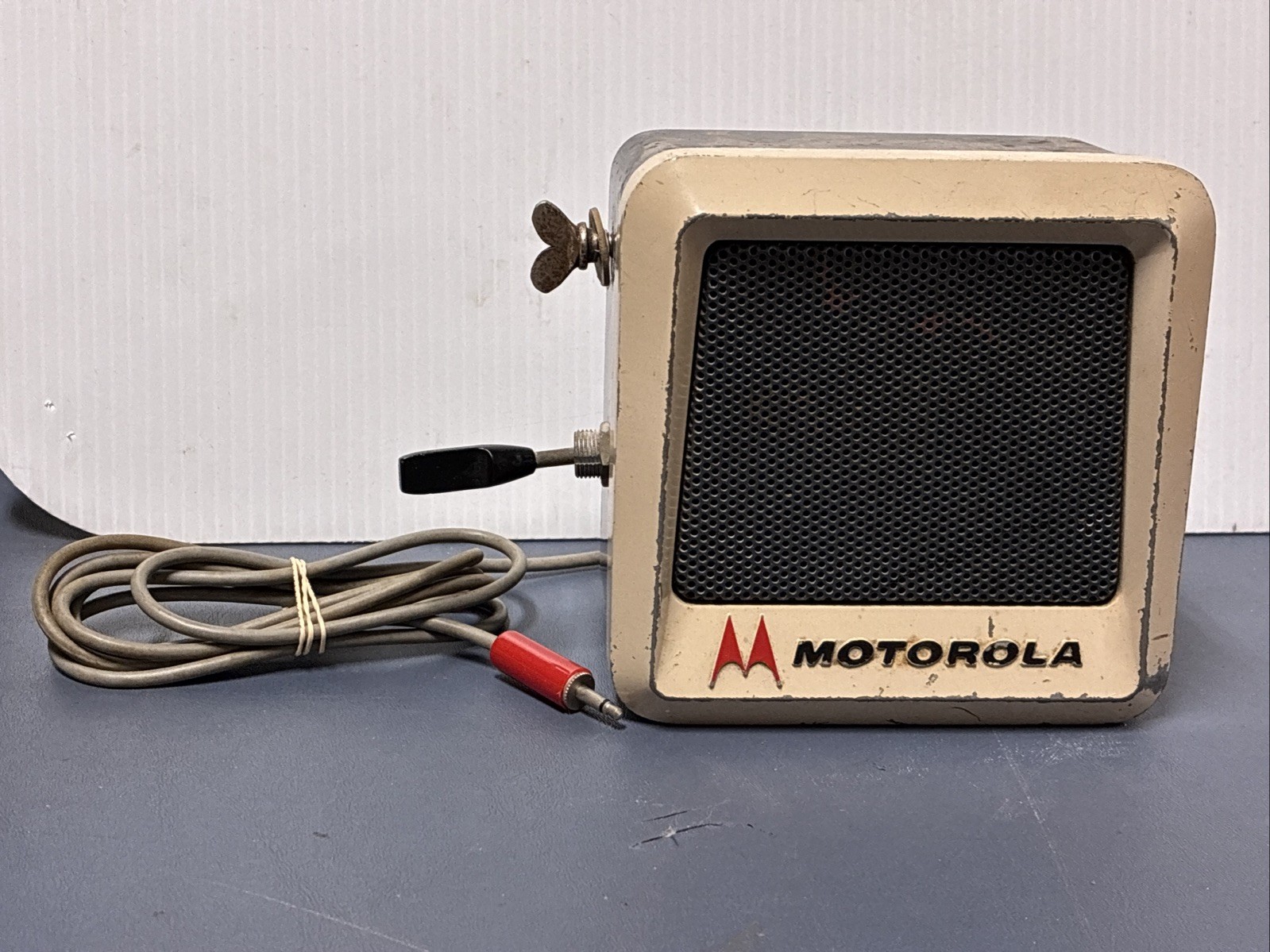 Vintage Motorola Metal External Speaker Model TSN6000A, Police, Mount   UNTESTED