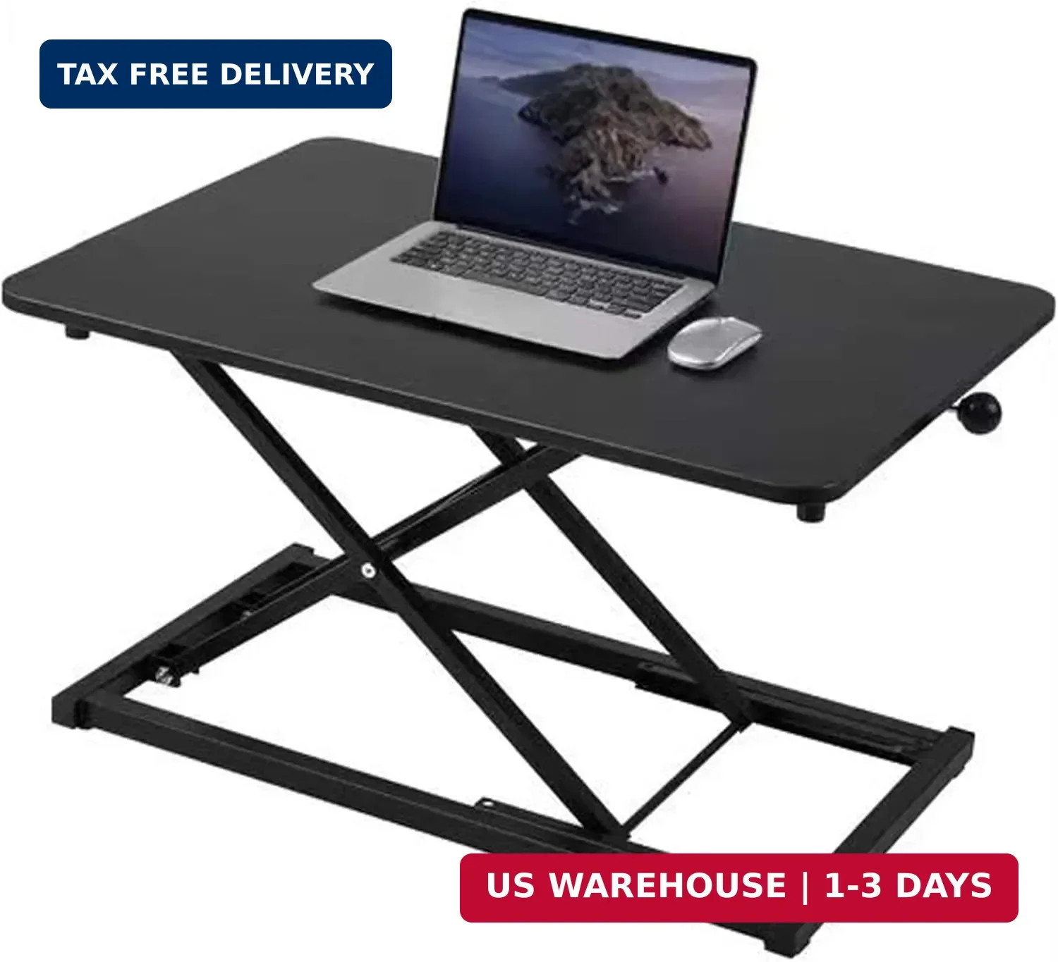 Height Adjustable Standing Desk Converter, Computer Keyboard Stand for Desktop,