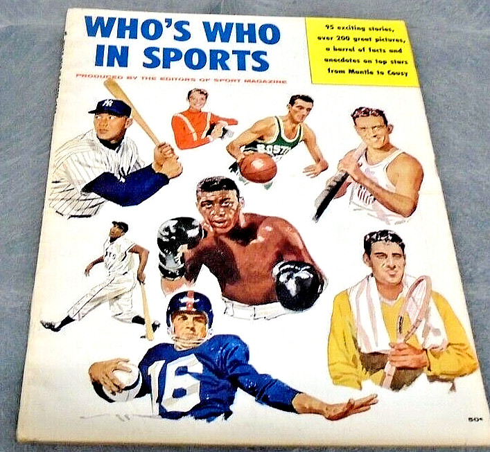 1957 WHO'S WHO IN SPORTS FULL MAGAZINE DECENT CONDITION RARE 95 SPORTS STORIES!