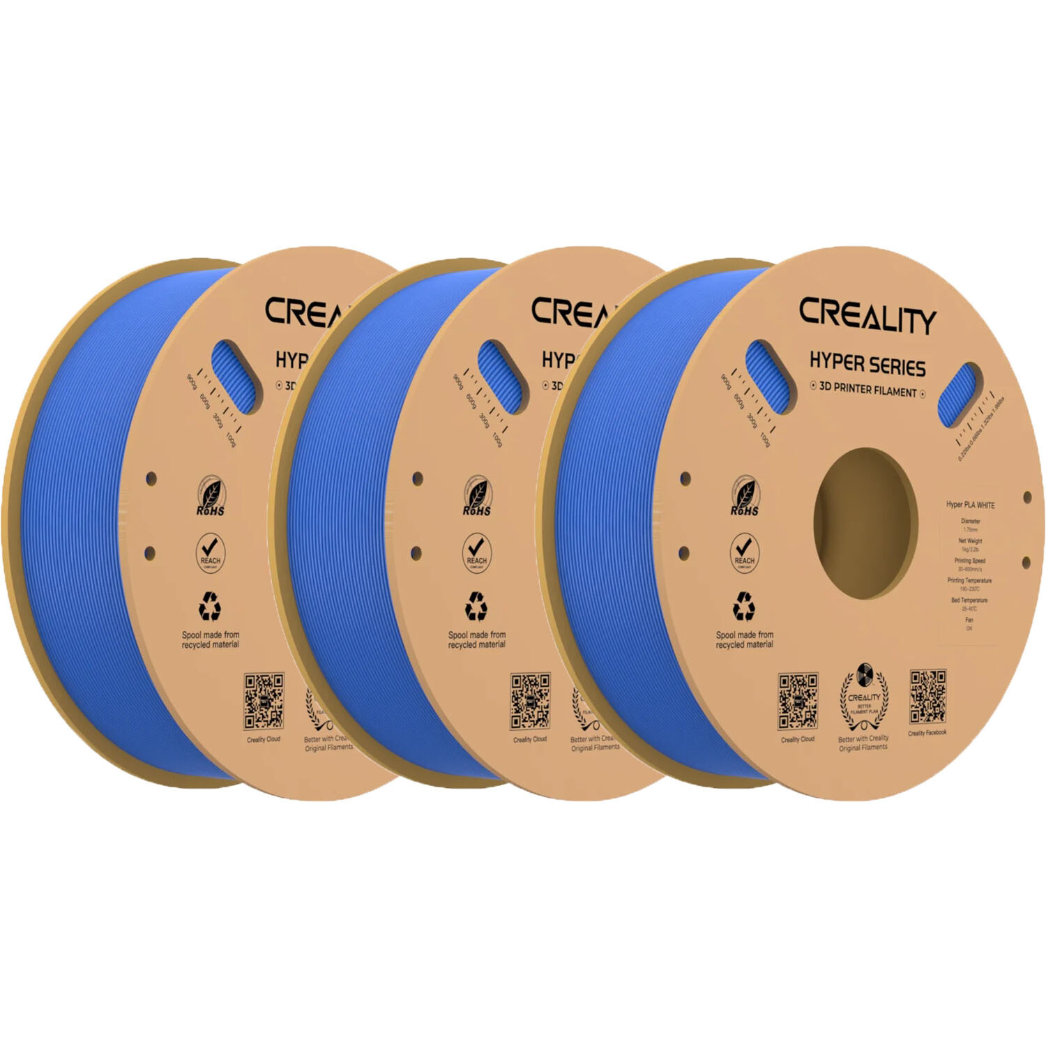 【Value Pack】Creality Hyper PLA 1.75mm Filament for DIY 3D Printer, 10/5/3/2 Pack