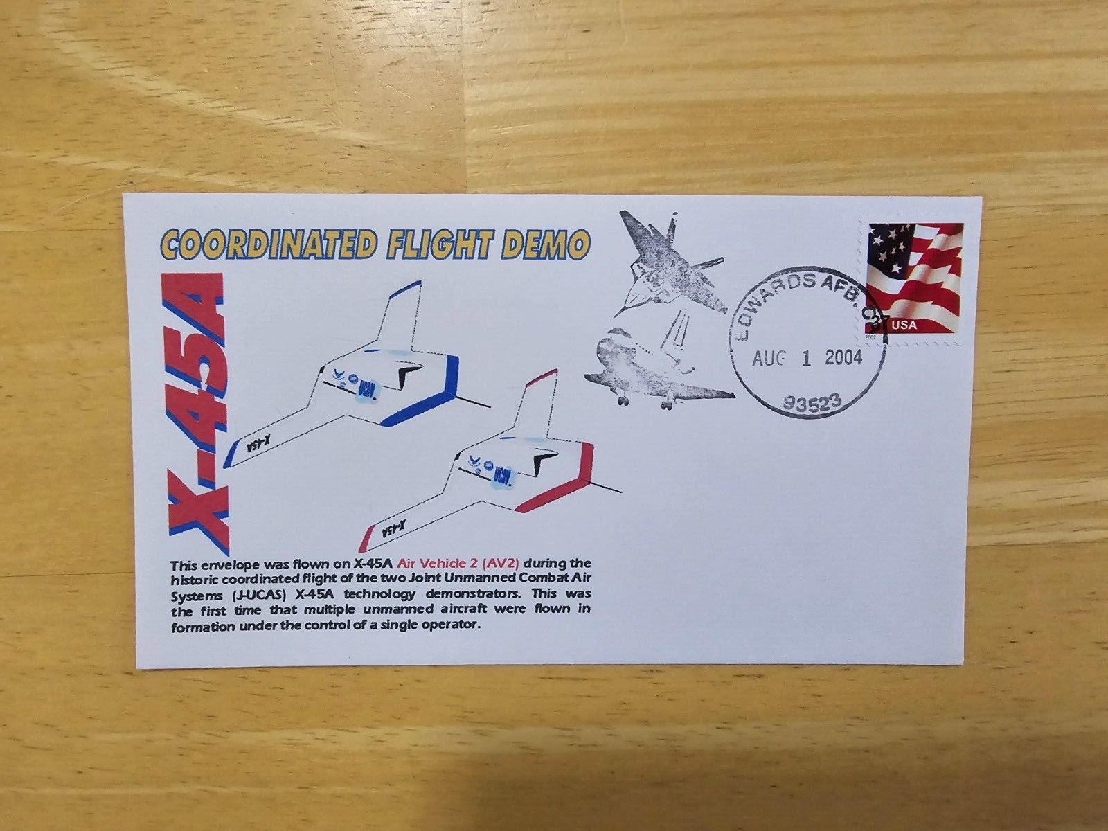 X-45A COORDINATED FLIGHT DEMO This envelope was flown on X-45A Air Vehicle 2 AV2