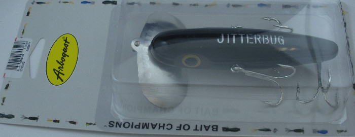 Arbogast G700-02 Musky Jitterbug 4 1/2" 1-1/4 Oz Black