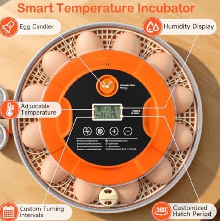 (20)18 Egg Incubators for Hatching Eggs, Automatic Egg Turning and Humidity Cnt