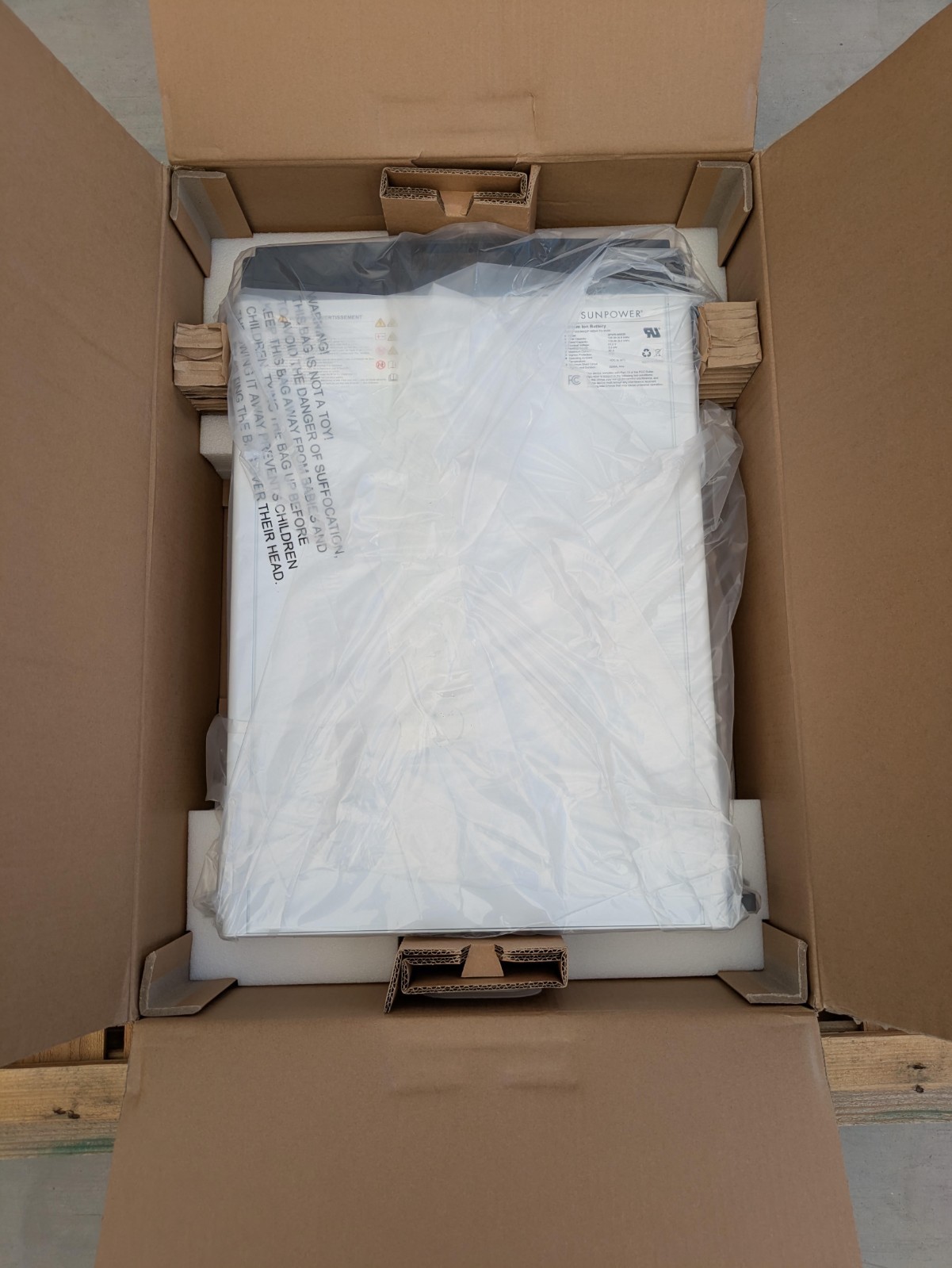 SunPower Lithium Ion Battery SPWR-M0020 51.2V 3.3kW 90A Solar Home Backup