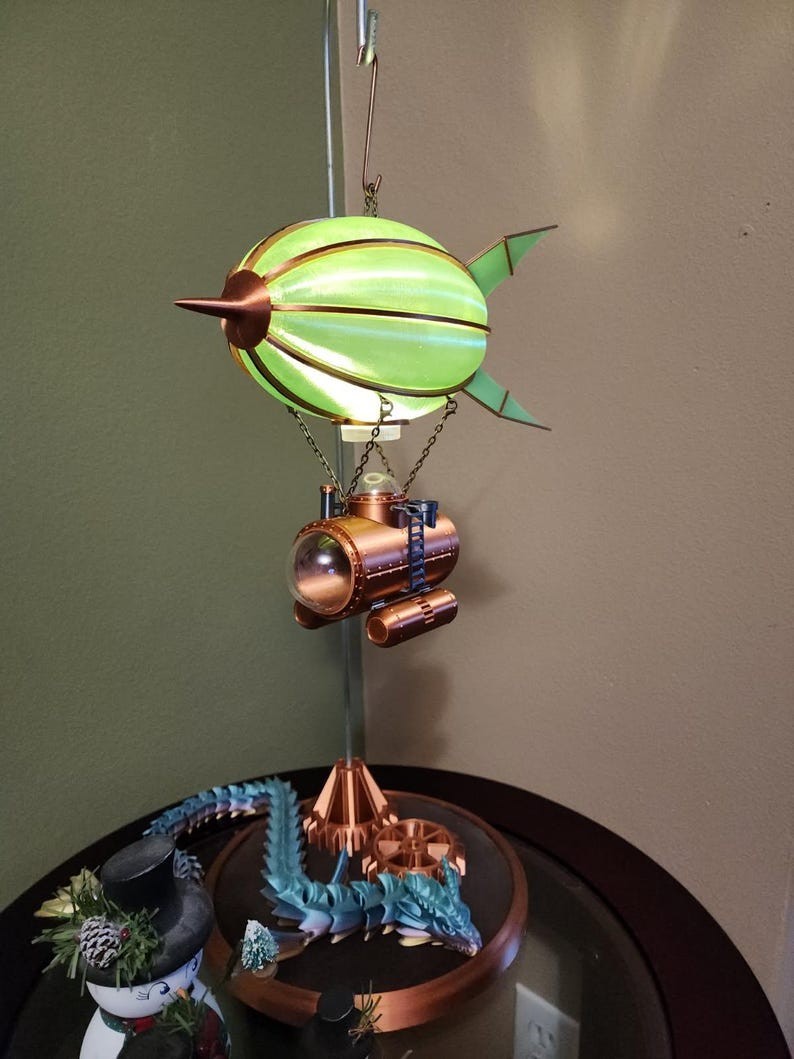 Steampunk Weekender Submarine Airship Lamp