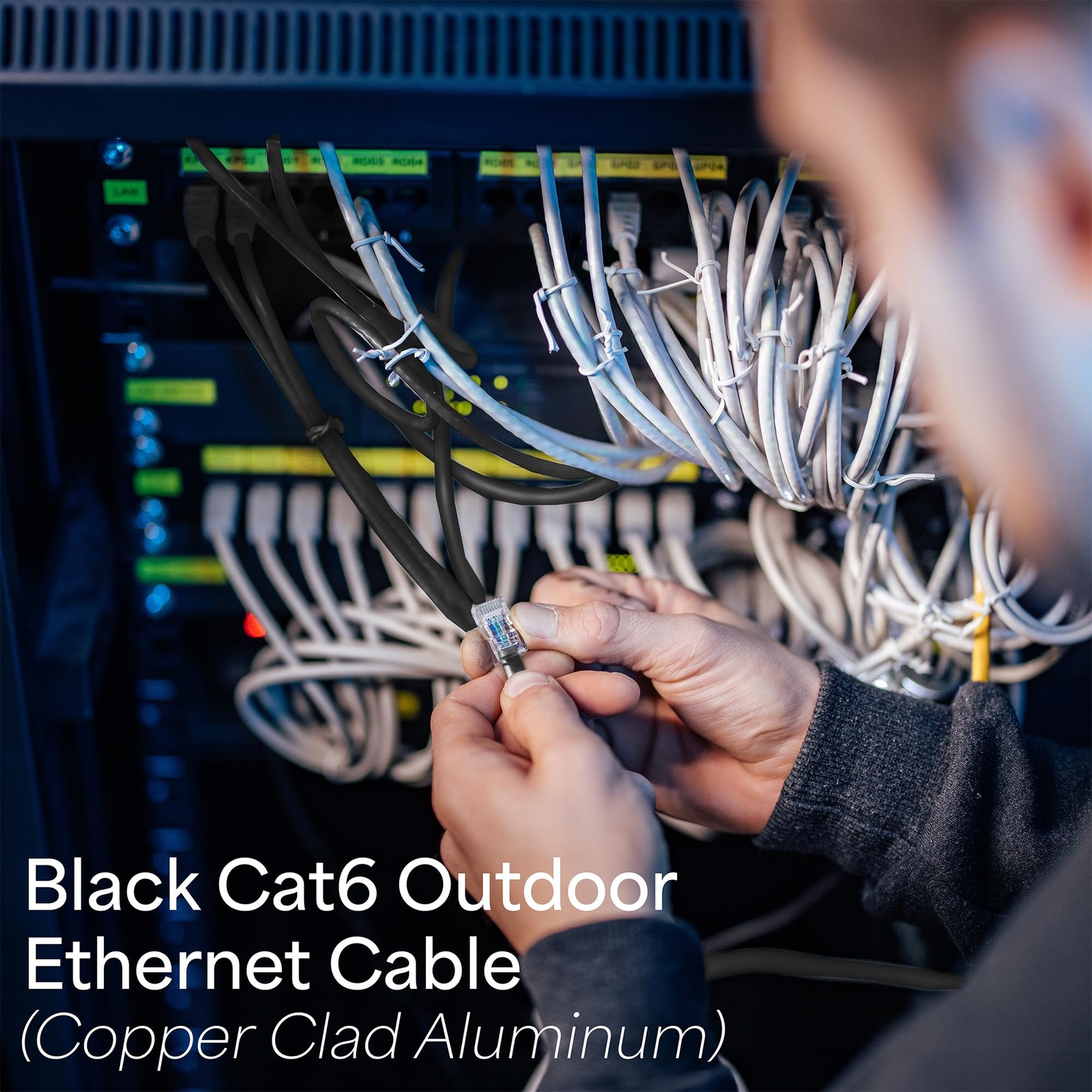 Black 500ft Bulk Cat6 Wire, CABLE-V012