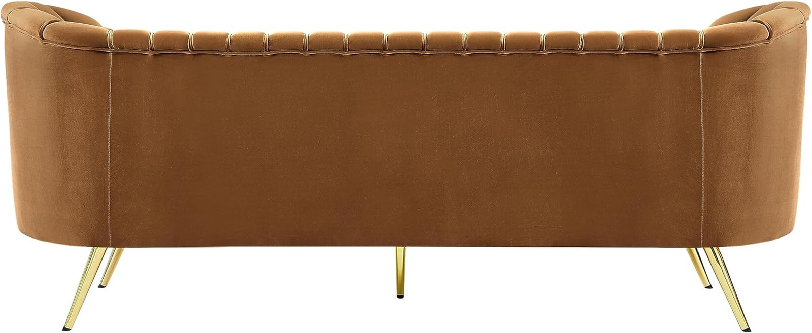 Margo Collection Velvet Sofa with Gold Stainless Steel Base - 88" Wide