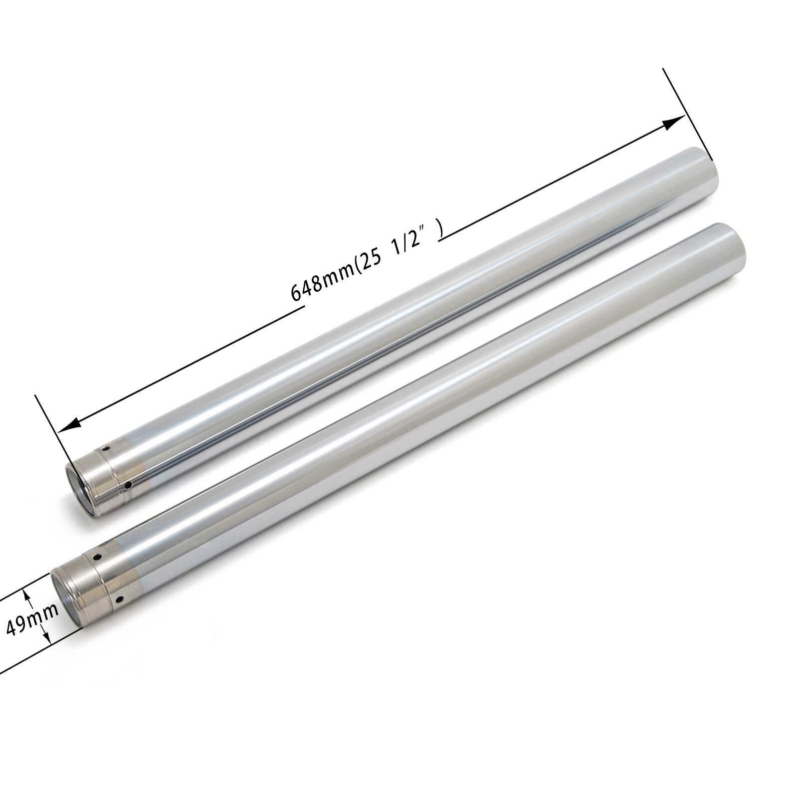 49mm Chrome Silver Fork Tubes For Harley Dyna FXDB FXDL 06-17 FXDBA 2013 FXD