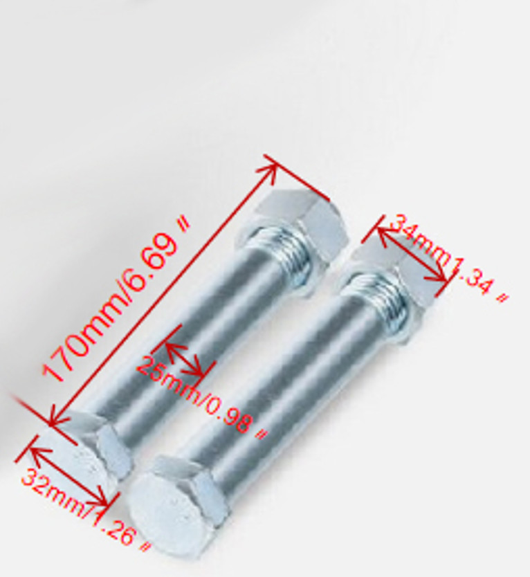 2pcs Mini Excavator Pins 0.98in/25mm For Small Digger Attachments Link pin