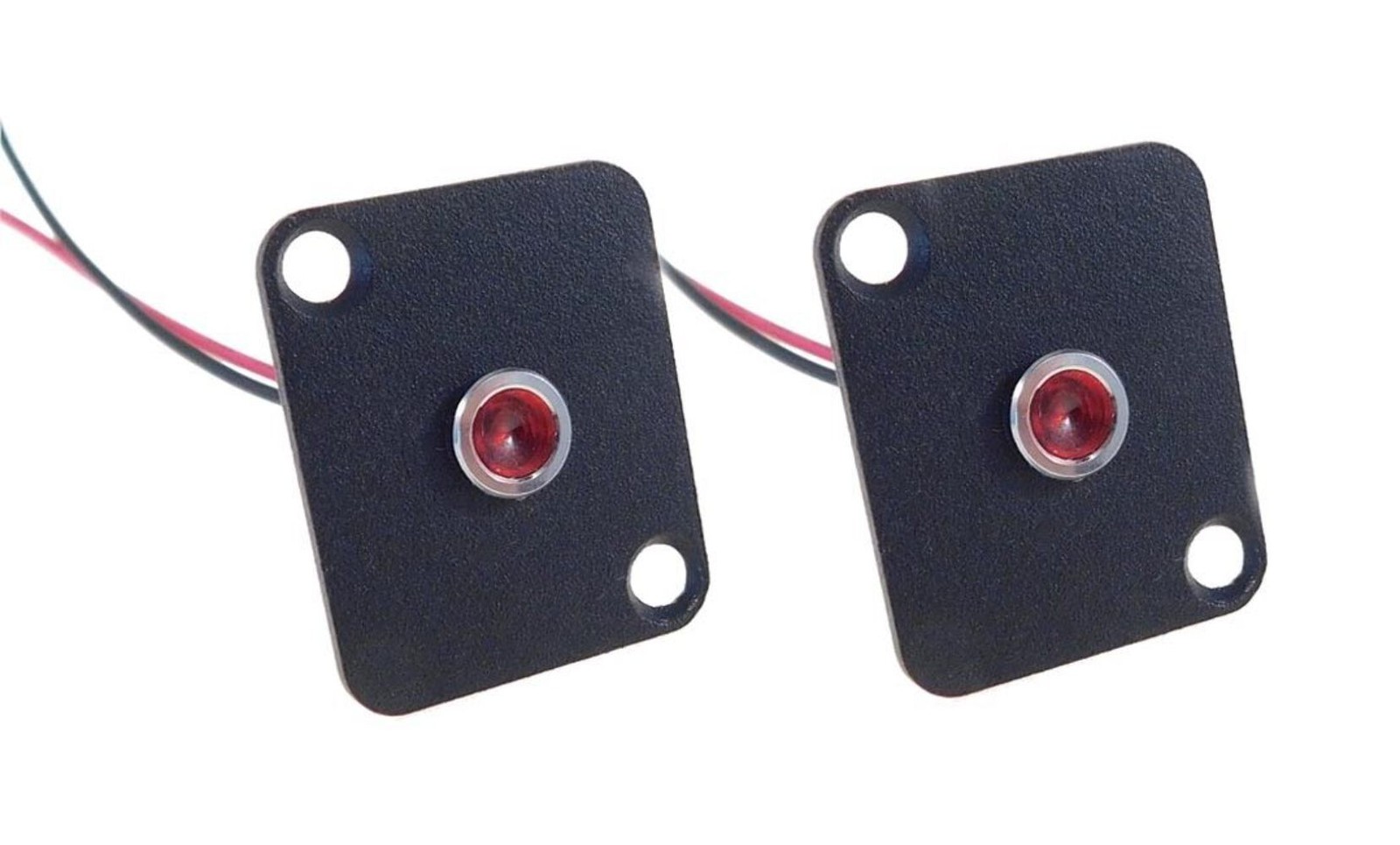2 Pack Procraft D-Plate With 6mm 12v LED Indicator Lamp Red D-6ZSD.X-12-R