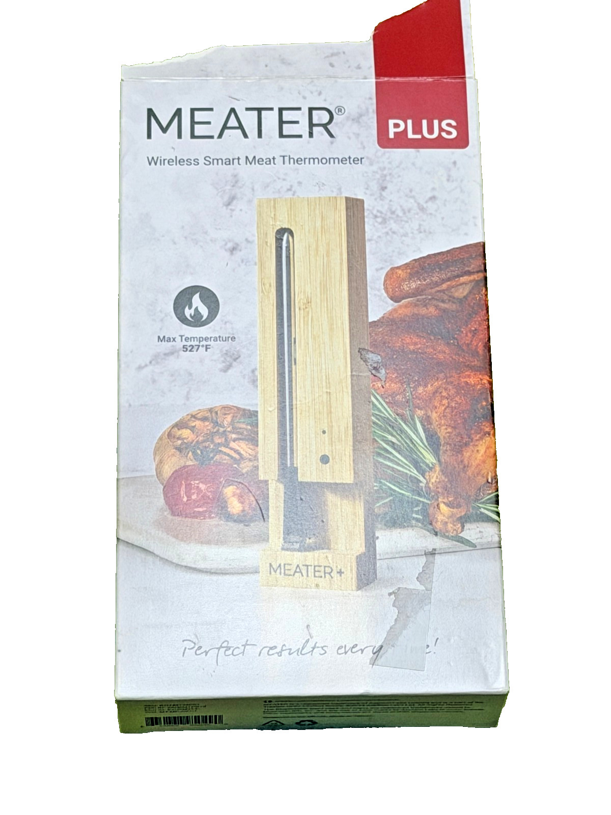 Meater Plus Wireless Smart Meat Thermometer RTU-MT-MP01 Bluetooth Phone App
