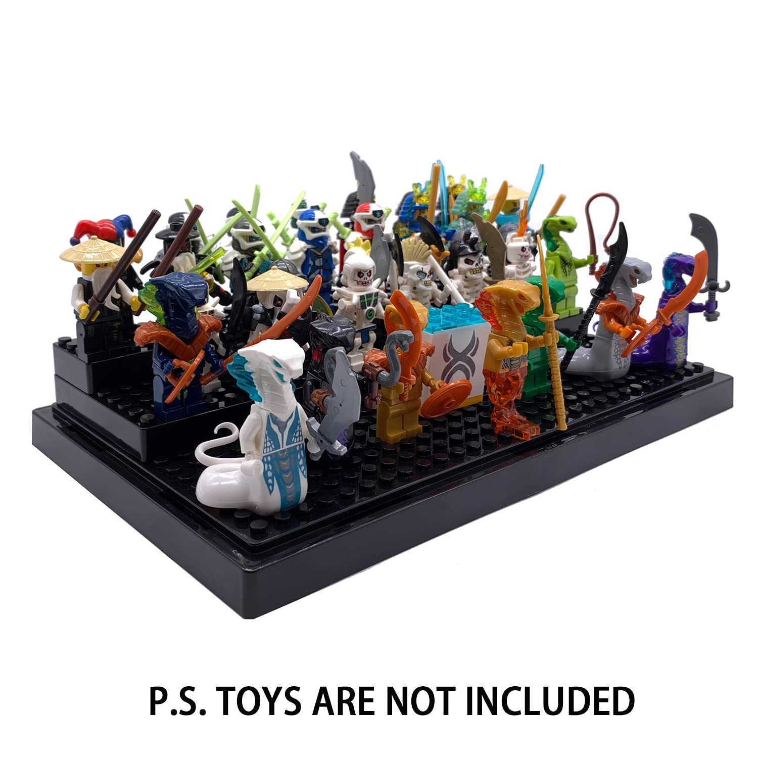 Display Case for Minifigure Action Figures Blocks, Display Box Storage for Le...