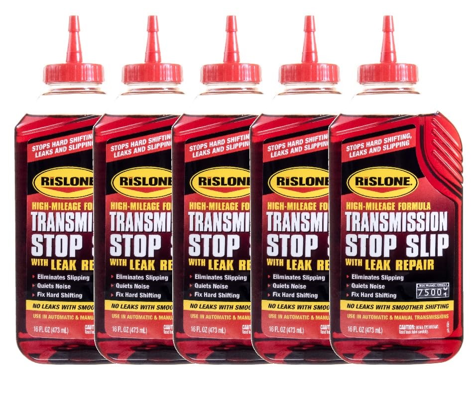 Rislone High Mileage Transmission Stop Slip with Leak Repair, 16.9 Pack of 5