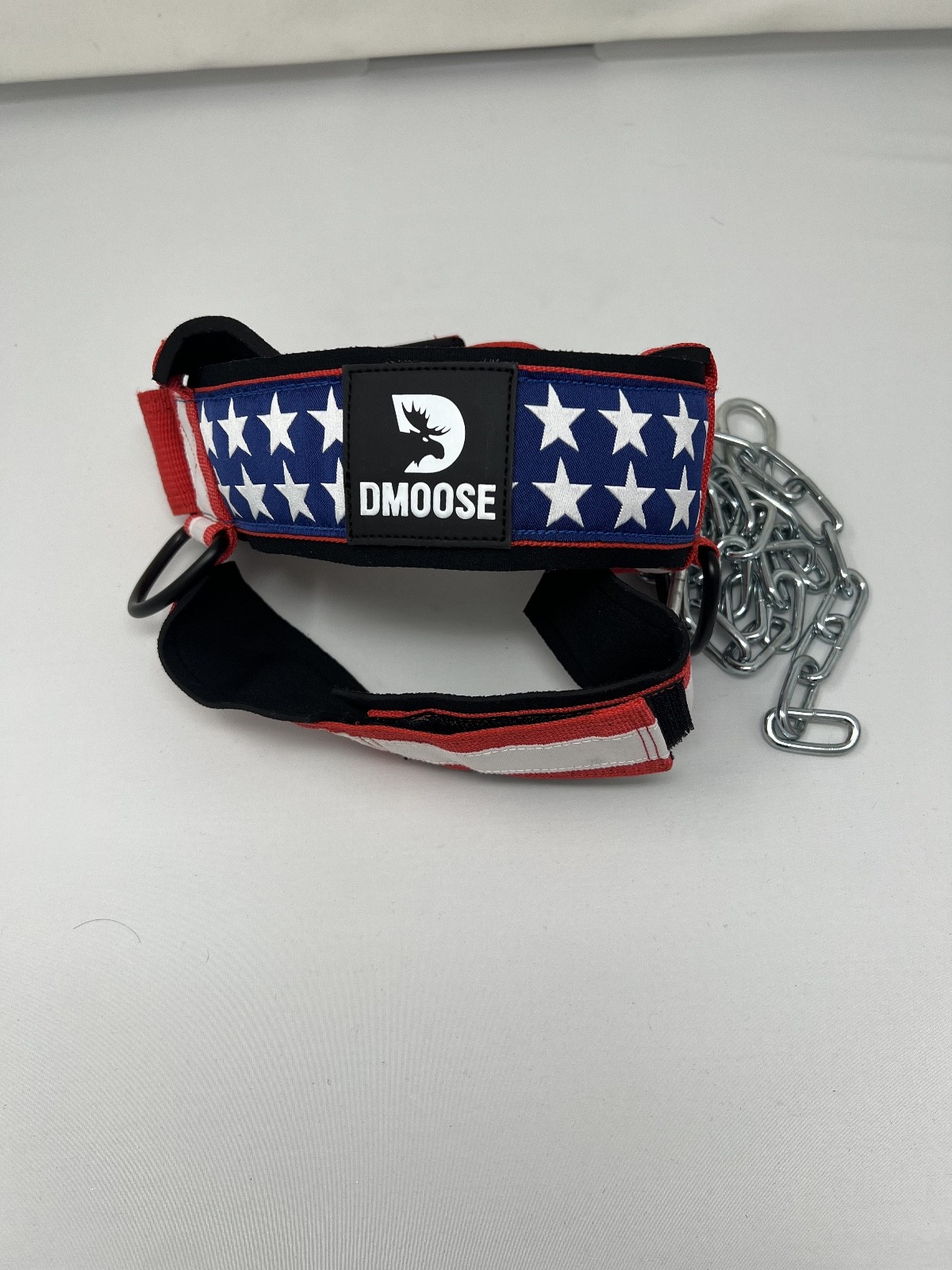 DMoose Fitness Neck Harness Padded Head Chin Strap with Steel Chain America USA