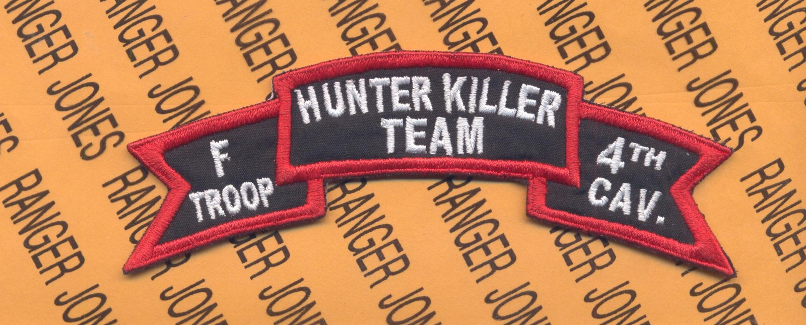 US Army F Troop 4th Cavalry Regt HUNTER KILLER TEAM 5.5" scroll patch