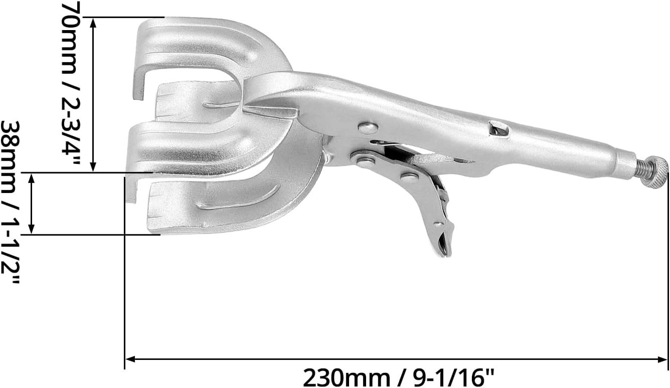 QWORK 9" Locking Pliers, 4 Pack Metal Welding Clamp, Quick-Lock Release for Easy