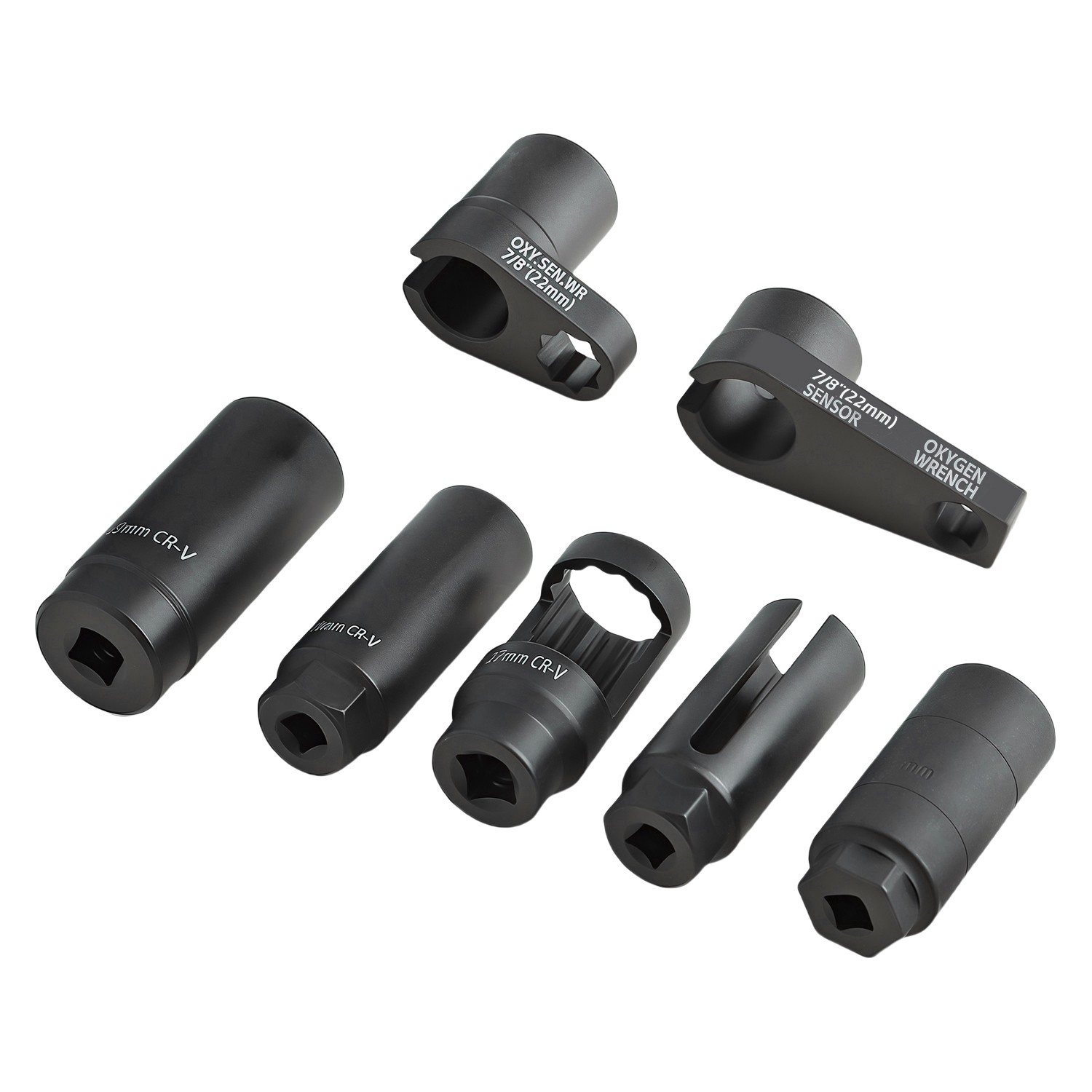 7PCS Automotive O2 Oxygen Sensor Socket Set Offset 02 Sensor Wrench Remover Tool