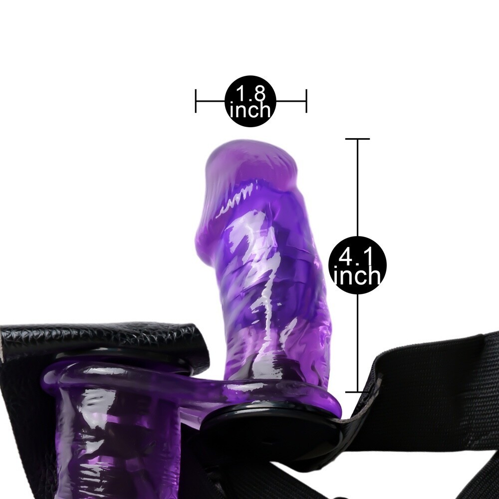 6.3 inch Vibrating Double Sided Strap-On Dildo Remote Double Ended Penetration