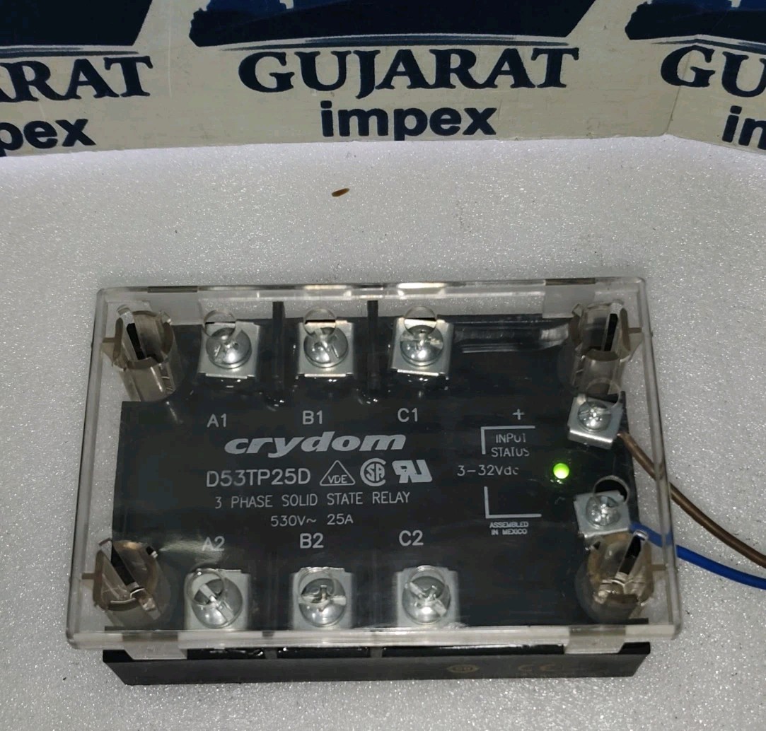 Crydom D53TP25D 3-Phase 25A 530V 3-32 VDC Control Solid State Relay D5TJ1008