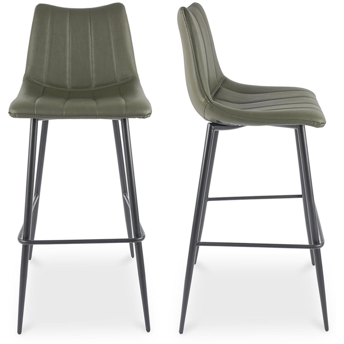 Moe's Home Collection UU-1003-27 Alibi 41.5 inch Dark Green Bar Stool, M2
