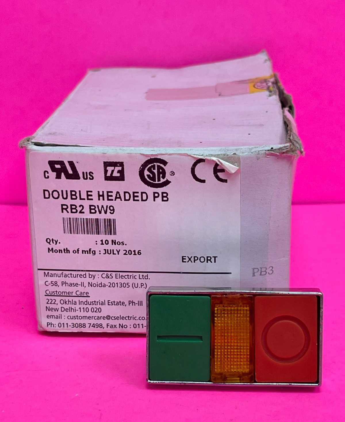 C&S Electric RB2-BW9 Double-Headed Push Button Operating Head [Lot of 10]