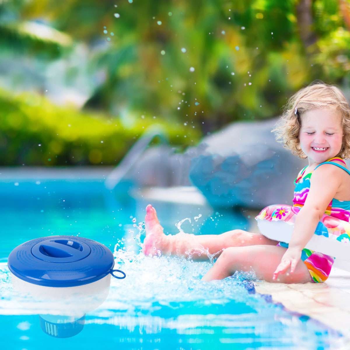 3" Floating Chlorine Dispenser Swimming Pool Spa Tablet Chemical Floater Hot Tub