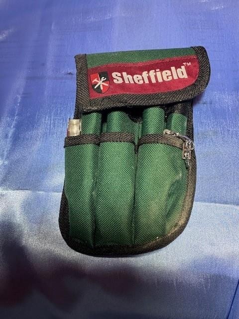 Sheffield multi-function Stainless Steel tool kit with a belt pouch - 20+ tools