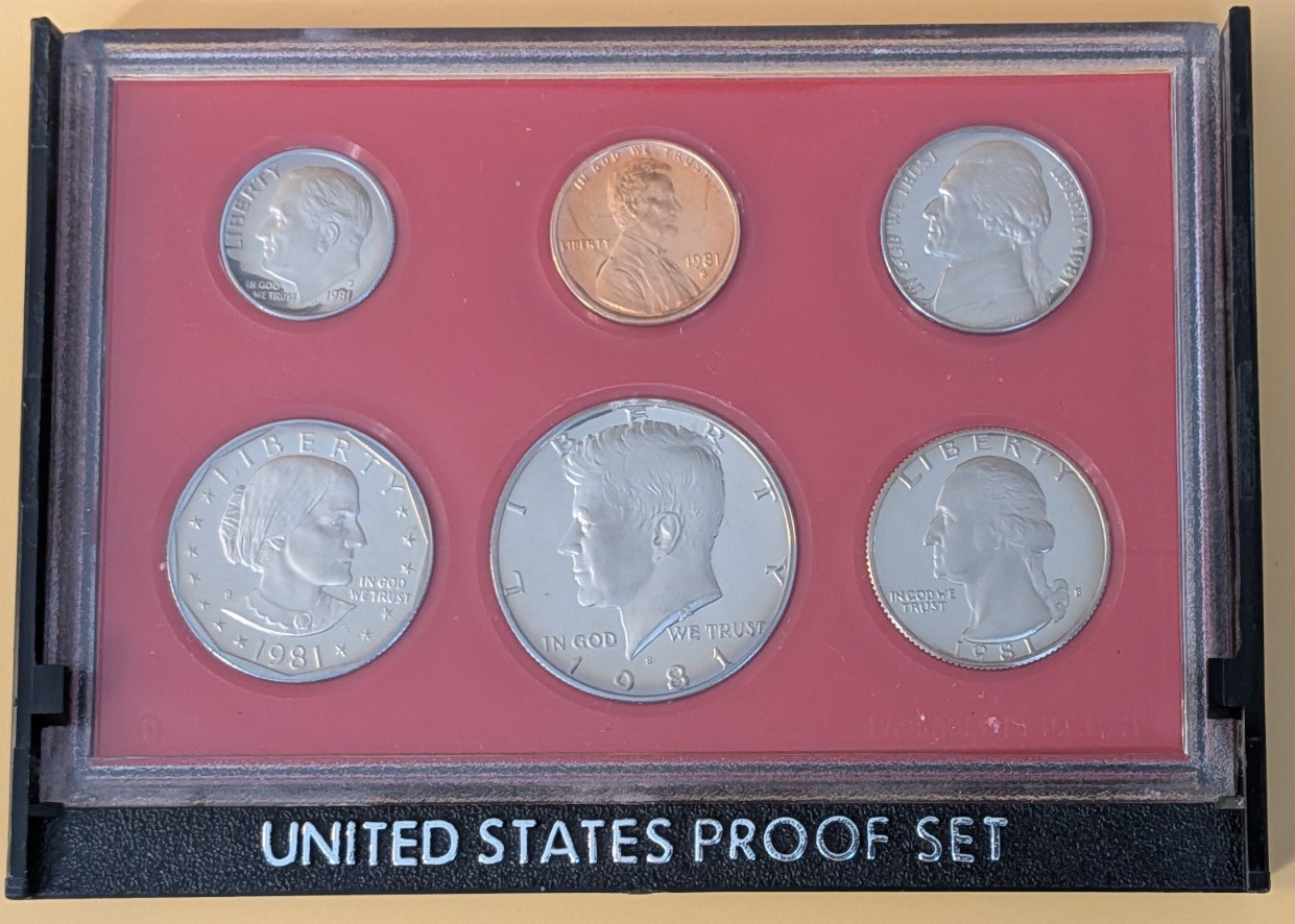 1981-S Full Type 2 Clear S Proof Set Complete 6 Coin Deep Cameo DCAM Ultra Rare